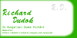 richard dudok business card